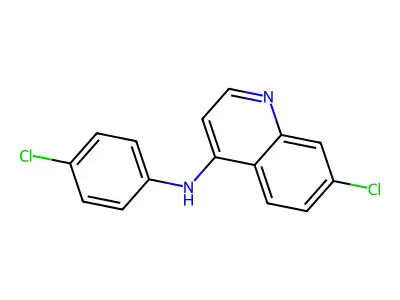7-chloro-N-(4-chlorophenyl)quinolin-4-amine structure
