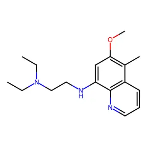 2-Diethylaminoethyl-(6-methoxy-5-methyl-quinolin-8-yl)-amine structure
