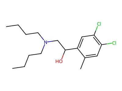 2-(Dibutylamino)-1-(4,5-dichloro-2-methylphenyl)ethanol structure