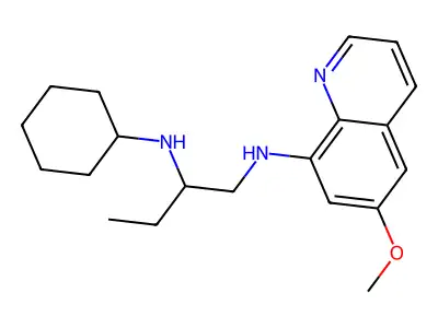2-N-cyclohexyl-1-N-(6-methoxyquinolin-8-yl)butane-1,2-diamine structure