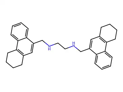 N,N'-bis(1,2,3,4-tetrahydrophenanthren-9-ylmethyl)ethane-1,2-diamine structure