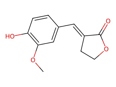 3-[(4-Hydroxy-3-methoxyphenyl)methylidene]oxolan-2-one structure