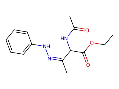 ethyl (3Z)-2-acetamido-3-(phenylhydrazinylidene)butanoate structure