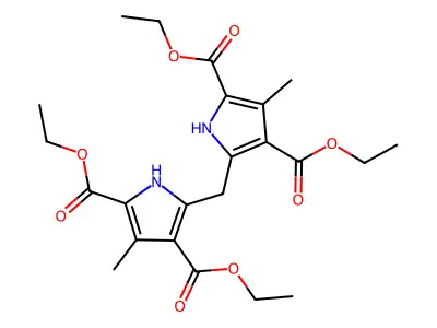 2,2'-Methylenebis(diethyl 4-methyl-3,5-pyrroledicarboxylate) structure