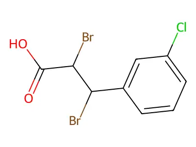 2,3-二溴-3-(3-氯苯基)丙酸 structure