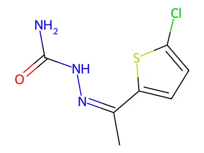 [1-(5-Chlorothiophen-2-yl)ethylideneamino]urea structure