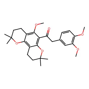 Dihydroisopomiferitin trimethyl ether structure