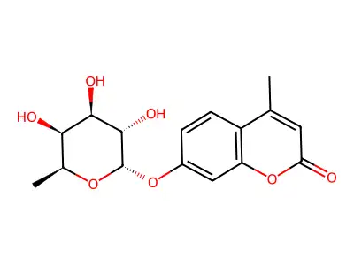 4-Methylumbelliferyl alpha-L-fucopyranoside structure