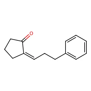 Cyclopentanone, 2-(3-phenylpropylidene)- structure