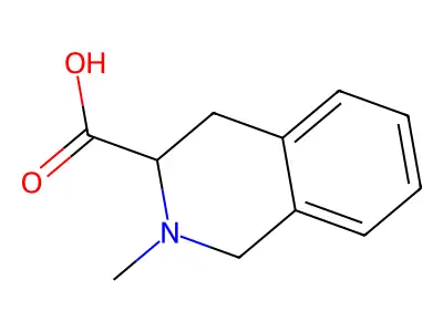 (3S)-2-methyl-1,2,3,4-tetrahydroisoquinoline-3-carboxylic acid structure