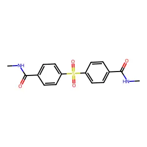 N-methyl-4-[4-(methylcarbamoyl)phenyl]sulfonylbenzamide structure