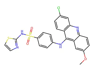 4-((6-Chloro-2-methoxy-9-acridinyl)amino)-N-(1,3-thiazol-2-yl)benzenesulfonamide structure