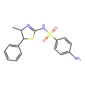 4-Amino-n-(4-methyl-5-phenyl-4,5-dihydro-1,3-thiazol-2-yl)benzenesulfonamide structure