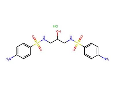 N,N'-(2-Hydroxy-1,3-propanediyl)bis(4-aminobenzenesulfonamide) structure