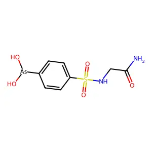 n2-{[4-(Dihydroxyarsanyl)phenyl]sulfonyl}glycinamide structure
