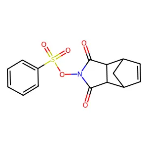 2-[(phenylsulfonyl)oxy]-3a,4,7,7a-tetrahydro-1h-4,7-methanoisoindole-1,3(2h)-dione structure