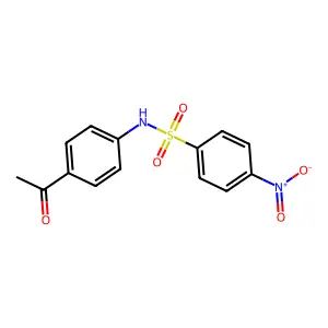 N-(4-acetylphenyl)-4-nitrobenzenesulfonamide structure