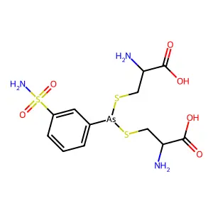 3,3'-{[(3-sulfamoylphenyl)arsanediyl]disulfanediyl}bis(2-aminopropanoic acid)(non-preferred name) structure