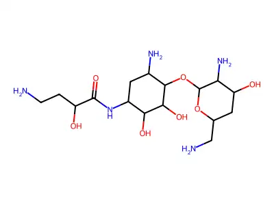 Neomycin A, N(sup 1)-(4-amino-2-hydroxybutyryl)-4'-deoxy-, (L)- structure