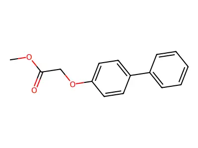 Methyl (biphenyl-4-yloxy)acetate structure