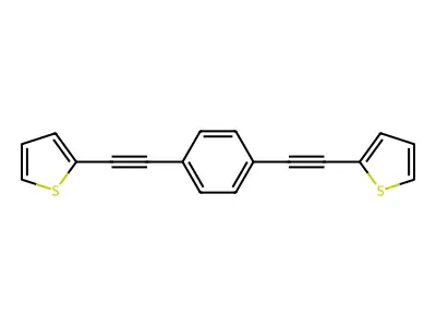 2-[2-[4-(2-Thiophen-2-ylethynyl)phenyl]ethynyl]thiophene structure