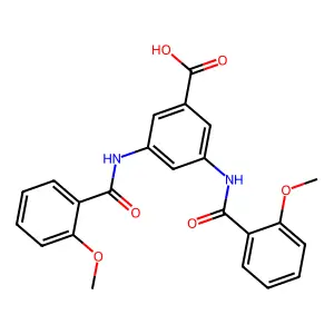 3,5-Bis[(2-methoxyphenyl)carbonylamino]benzoic acid structure