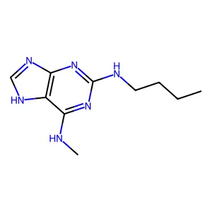 2-N-butyl-6-N-methyl-7H-purine-2,6-diamine structure