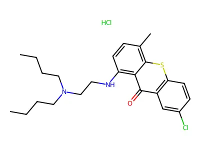 7-Chloro-1-[2-(dibutylamino)ethylamino]-4-methyl-thioxanthen-9-one structure