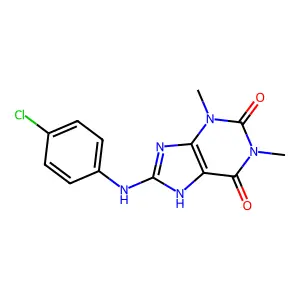 Theophylline, 8-(p-chloroanilino)- structure