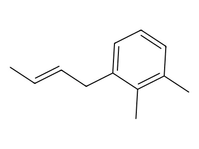 1-but-2-enyl-2,3-dimethylbenzene structure