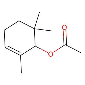 2-Cyclohexen-1-ol, 2,6,6-trimethyl-, acetate structure