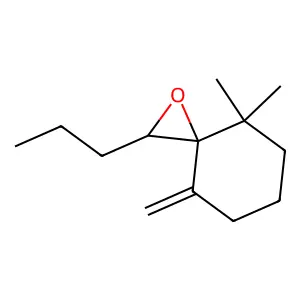 4,4-Dimethyl-8-methylene-2-propyl-1-oxaspiro[2.5]octane structure