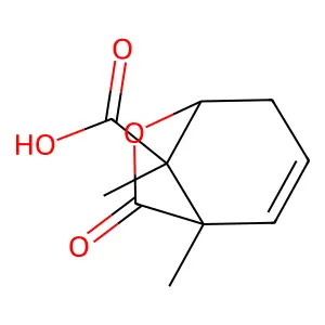 1,8-Dimethyl-7-oxo-6-oxabicyclo[3.2.1]oct-2-ene-8-carboxylic acid structure