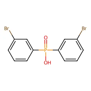 Bis(m-bromophenyl)phosphinic acid structure