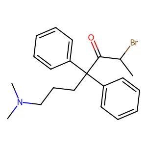 2-Bromo-7-(dimethylamino)-4,4-diphenylheptan-3-one structure