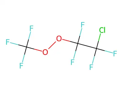 1-Chloro-1,1,2,2-tetrafluoro-2-(trifluoromethylperoxy)ethane structure