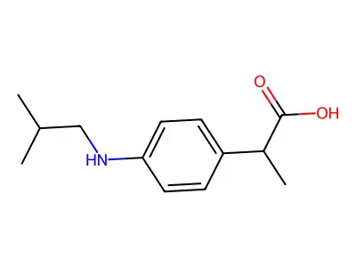 Propionic acid, 2-(4-(isobutylamino)phenyl)- structure
