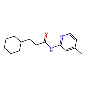 3-cyclohexyl-N-(4-methylpyridin-2-yl)propanamide structure