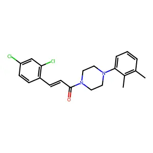 (E)-3-(2,4-dichlorophenyl)-1-[4-(2,3-dimethylphenyl)piperazin-1-yl]prop-2-en-1-one structure