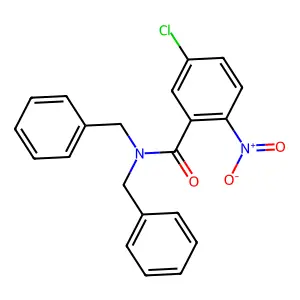 N,N-dibenzyl-5-chloro-2-nitrobenzamide structure