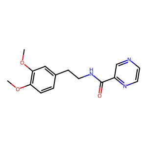 N-[2-(3,4-dimethoxyphenyl)ethyl]pyrazine-2-carboxamide structure