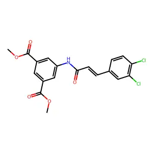 dimethyl 5-{[3-(3,4-dichlorophenyl)acryloyl]amino}isophthalate structure