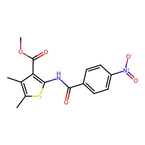 Methyl 4,5-dimethyl-2-(4-nitrobenzamido)thiophene-3-carboxylate structure