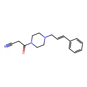 3-(4-Cinnamylpiperazin-1-yl)-3-oxo-propanenitrile structure
