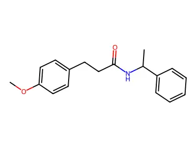 3-(4-methoxyphenyl)-N-(1-phenylethyl)propanamide structure
