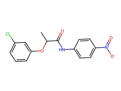 2-(3-chlorophenoxy)-N-(4-nitrophenyl)propanamide structure