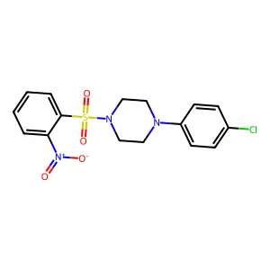 1-(4-Chlorophenyl)-4-(2-nitrophenyl)sulfonylpiperazine structure