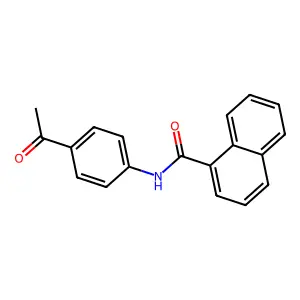 N-(4-acetylphenyl)-1-naphthamide structure