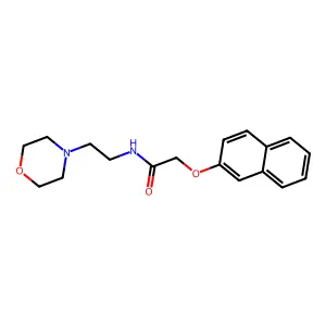 N-(2-morpholin-4-ylethyl)-2-naphthalen-2-yloxyacetamide structure