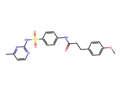 3-(4-methoxyphenyl)-N-{4-[(4-methylpyrimidin-2-yl)sulfamoyl]phenyl}propanamide structure